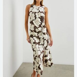 Rails Gabriella floral ruched midi dress size small